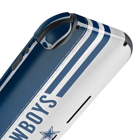 NFL Dallas Cowboys White Striped Nintendo Switch Lite Skin